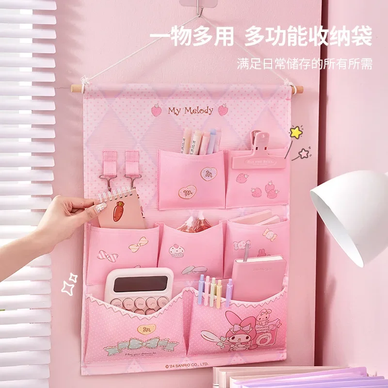 Sanrio Hello Kitty сумка для хранения Kawaii Kuromi My Melody Cinnamoroll бытовой большой вместительный