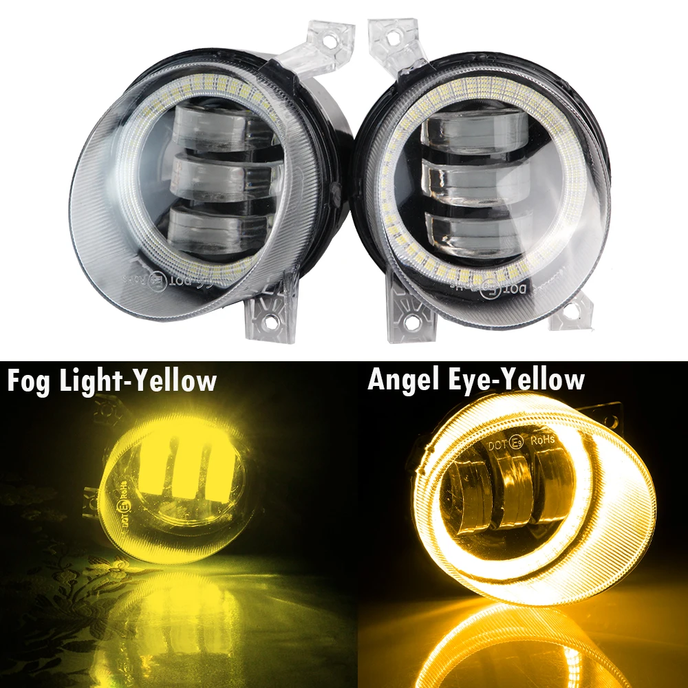 

2 х автомобильные передние светодиодные противотуманные фары DRL Canbus Angel Eye противотуманные дневные ходовые огни для Volkswagen VW Golf Mk5 Rabbit GTI (1K) 2004-2009