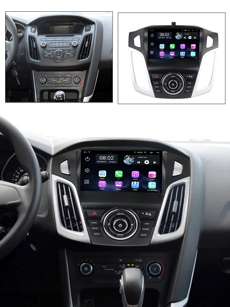 Автомагнитола Carplay для Ford Focus 3 Mk 2011-2015 мультимедийный видеоплеер 2DIN Android 11 8 + 128G 9