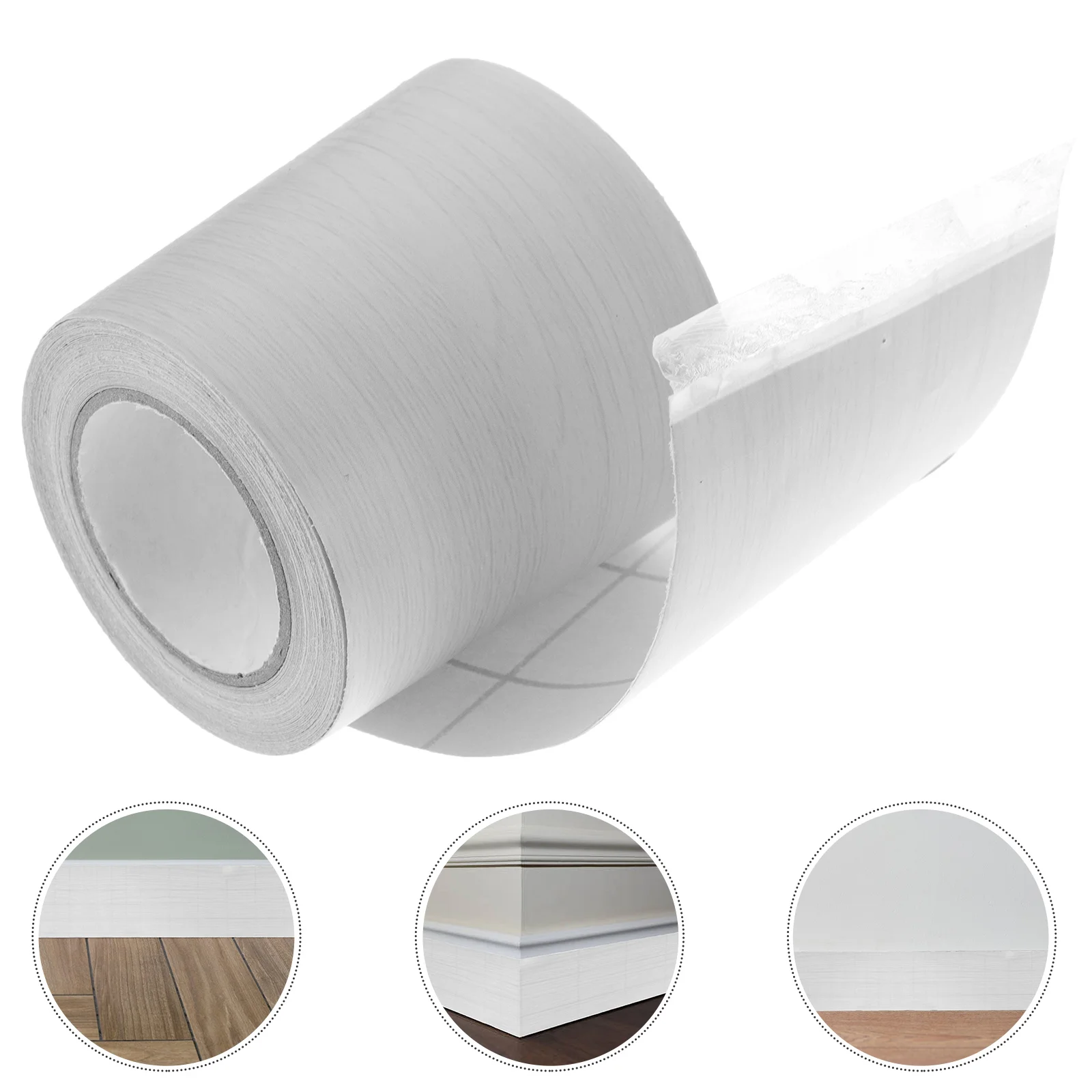 

Trim Skirting Board Wall Molding Baseboard Peel Adhesive Stick Flexible Black Pvc Self Mirror Stickers Decor Floor Decorative