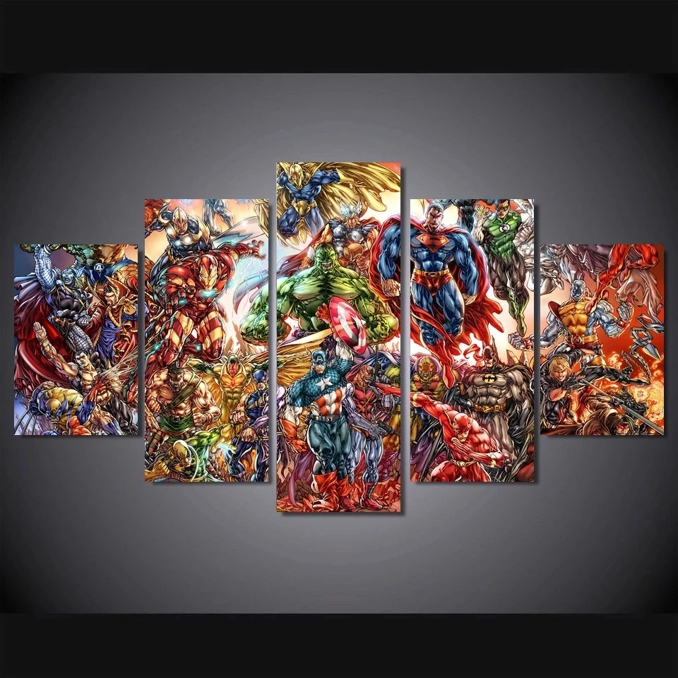 Модульный холст с супергероями HD принты комиксов Marvel картины по мотивам фильмов