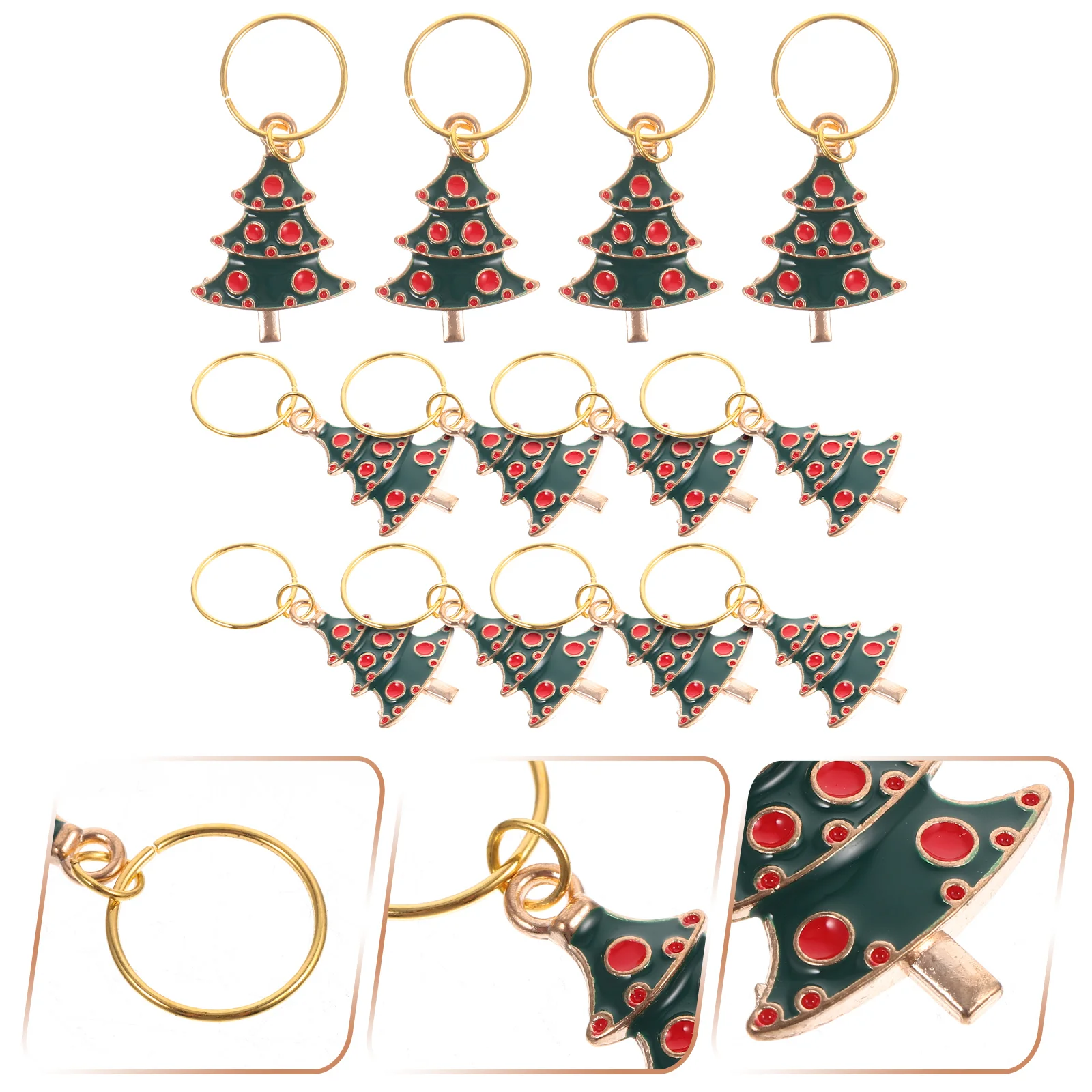 

Wine Christmas Charms Markers Drink Tags Ringsholiday Stem Glasses Hair Santa Cup Identifier Partyidentifiers Gift Drinker