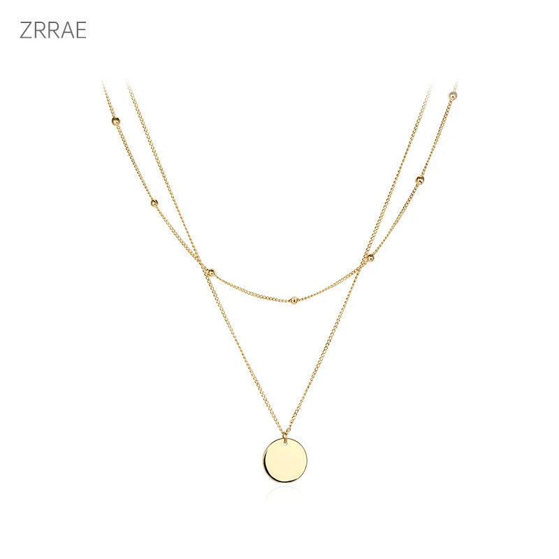 Ожерелье с бусинами изысканное Двухслойное ювелирное изделие до ключиц