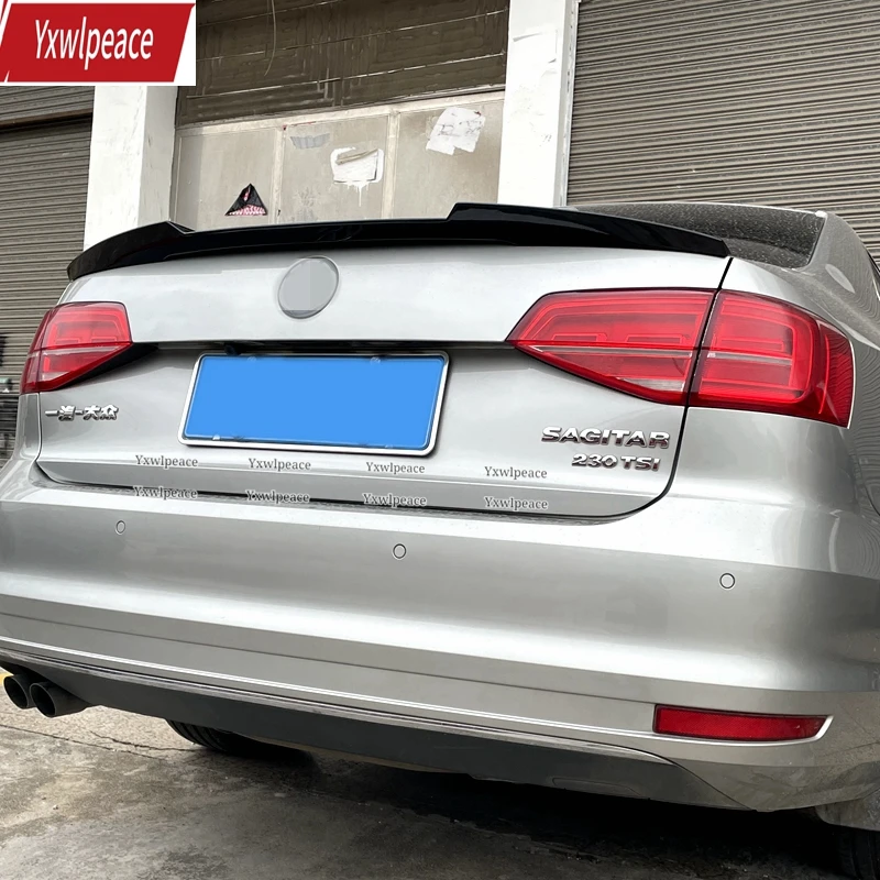 

For VW Volkswagen Jetta MK6 Spoiler 2012-2018 ABS Plastic Primer Color M4 Style Rear Trunk Lip Spoiler Car Styling
