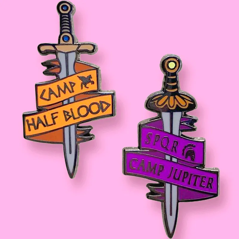 

Percy Jackson Camp Half Blood Brooches Enamel Pin Brooch Badge Lapel Pins Hard Metal Alloy Jacket Decoration Ornaments Jewelry