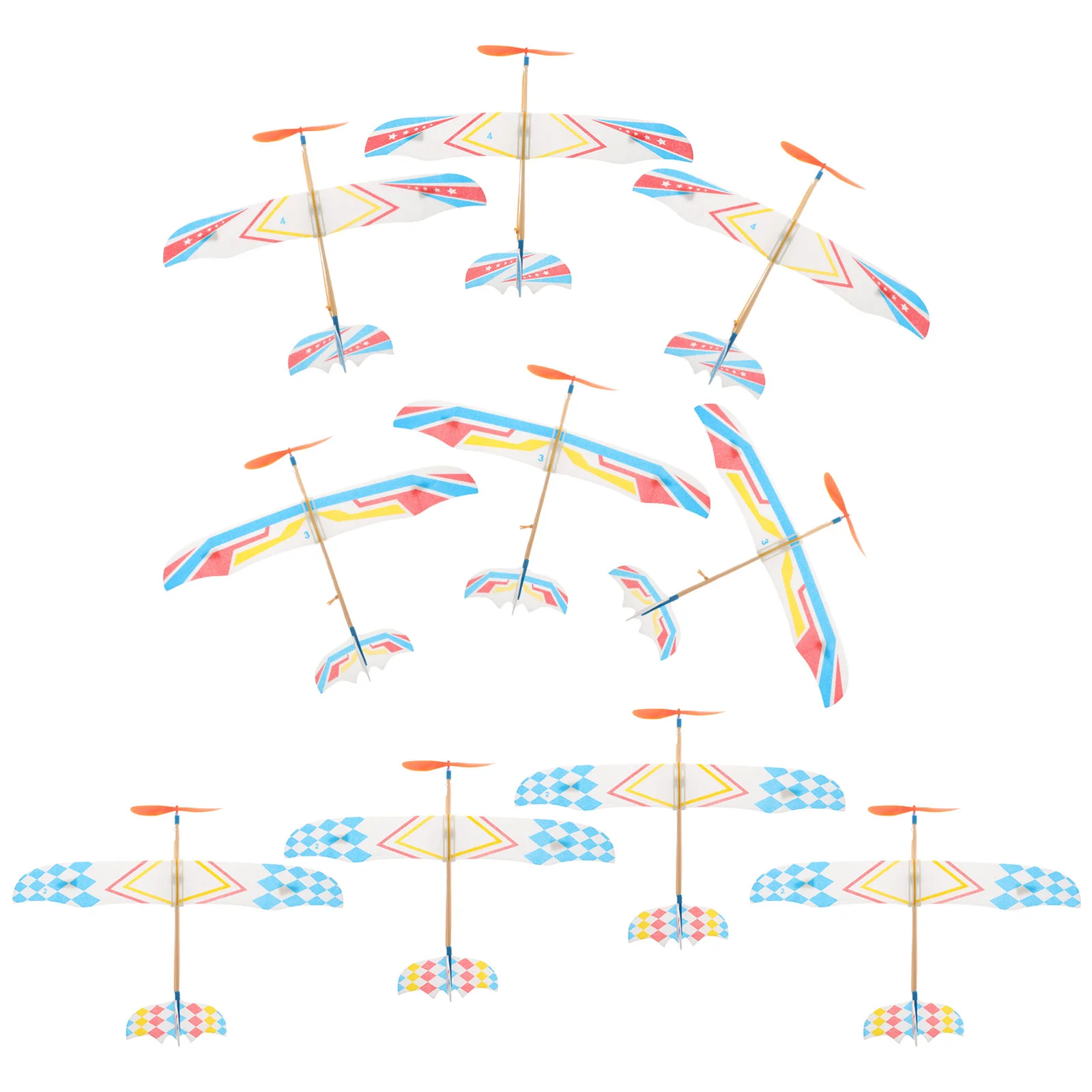 

Rubber Band Propeller Airplanes Model Kids Playset Educational Assemble Aircraft
