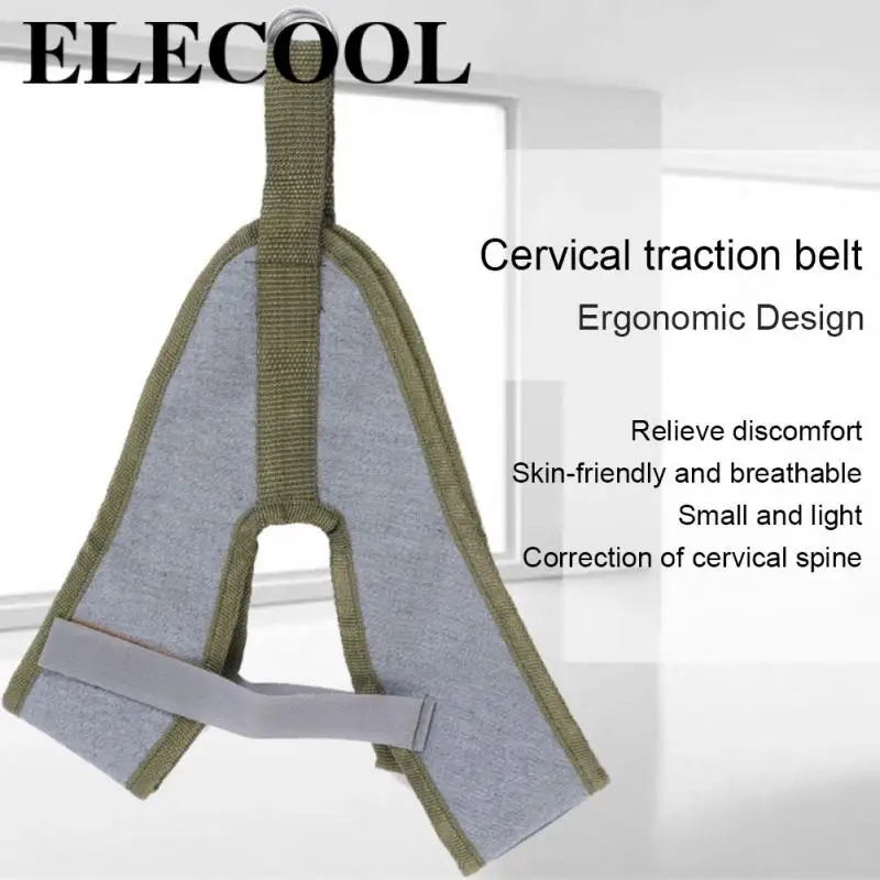 

Hanging Cervical Traction Device Soft Neck Stretching Belt Pain Relief Metal Bracket Chiropractic Neck Traction Cushion