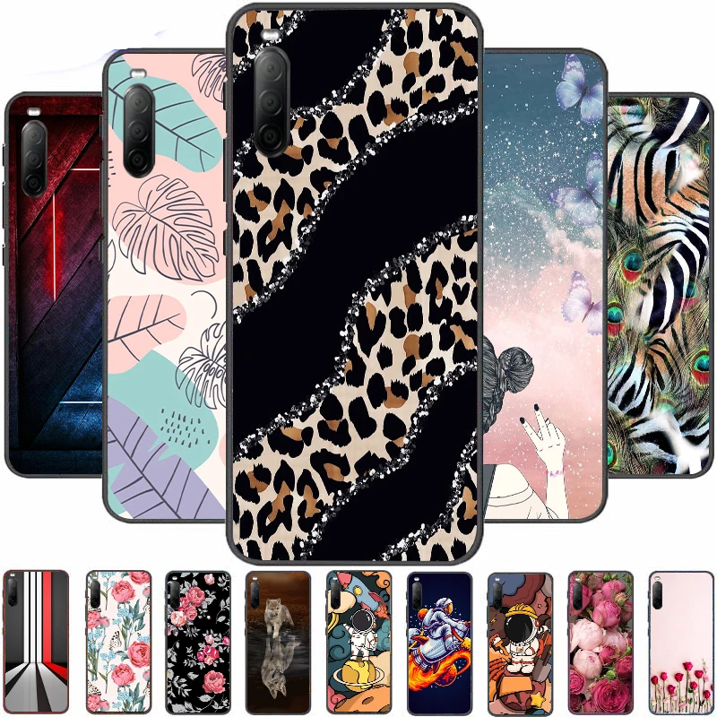 

Case For Sony Xperia 1 II 10 5 Soft TPU silicone Back For Sony Xperia 10ii 1ii 5ii Cases Phone Cover Bumper Flower Bag Fundas