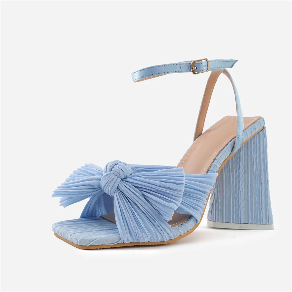 

KarinLuna 2022 New Summer Ladies Sandals Super High Heel Bow Comfortable Sweet Ladies Office Ladies Sandals Plus Size 44