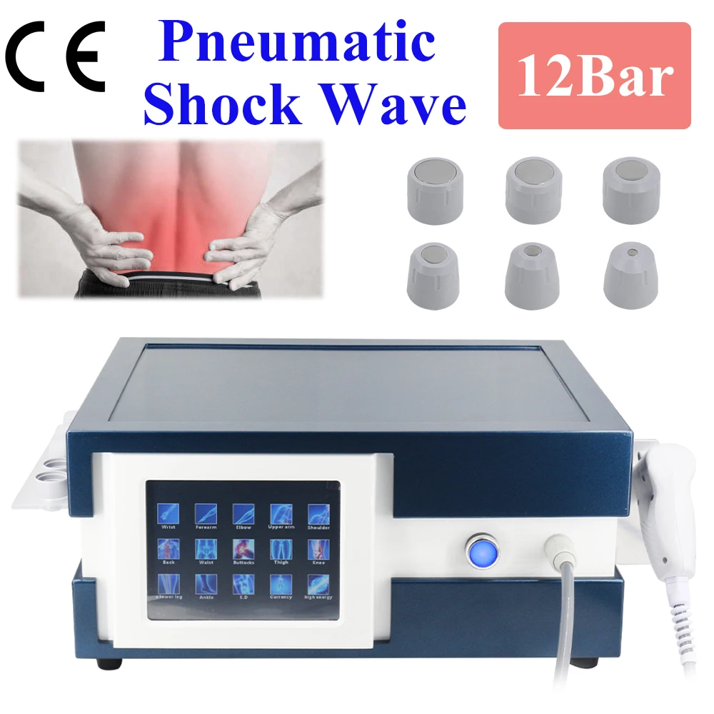 

Pneumatic Shock Wave Equipment 10Bar Professional Radial Shockwave Therapy Machine Body Relaxation Tennis Elbow Massage Tools