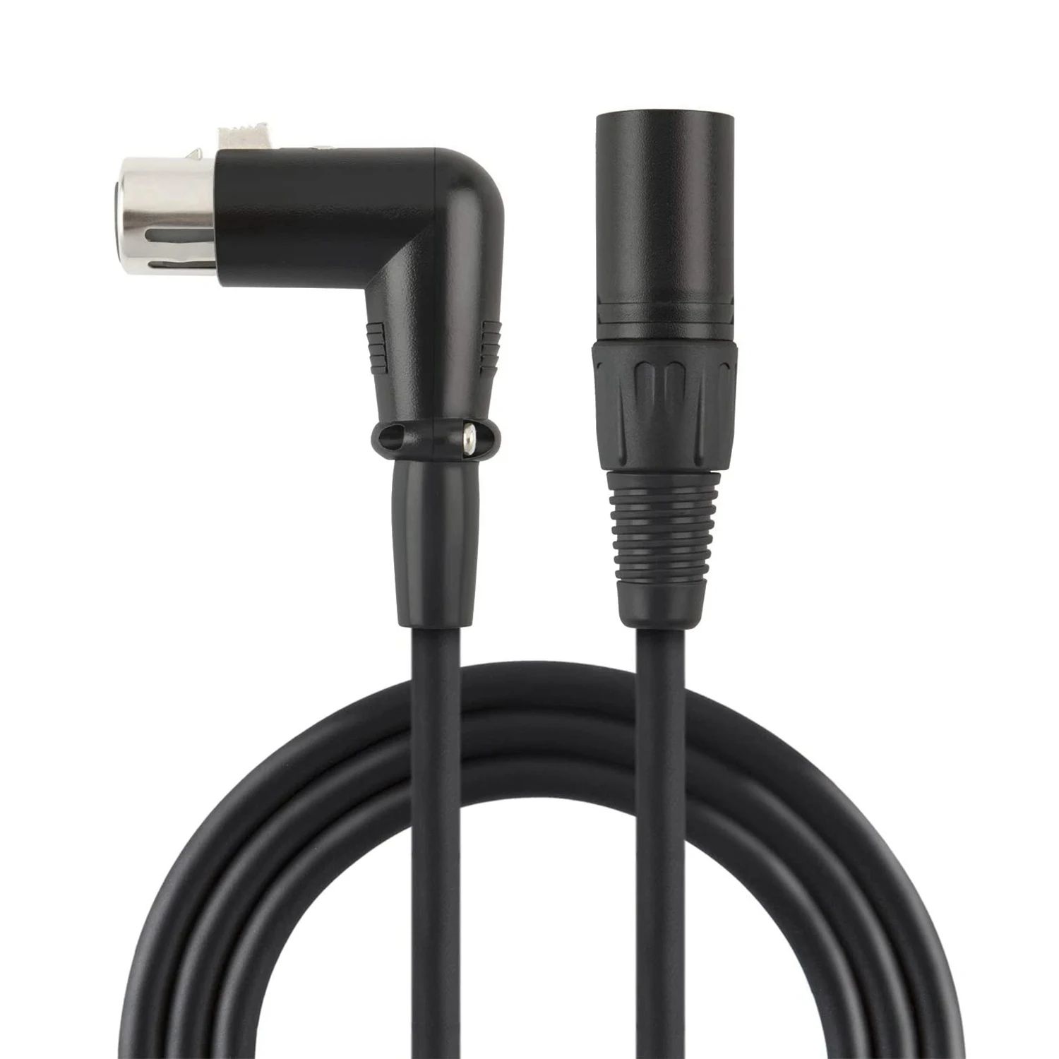 

XLR Cable Musical Microphone Sound Cable Plug Right Angle XLR Female to Male Cable 6 Feet