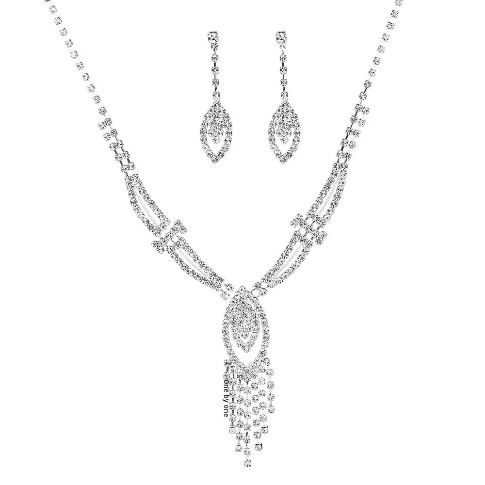 Новый комплект ювелирных изделий в европейском стиле из трех предметов ожерелье