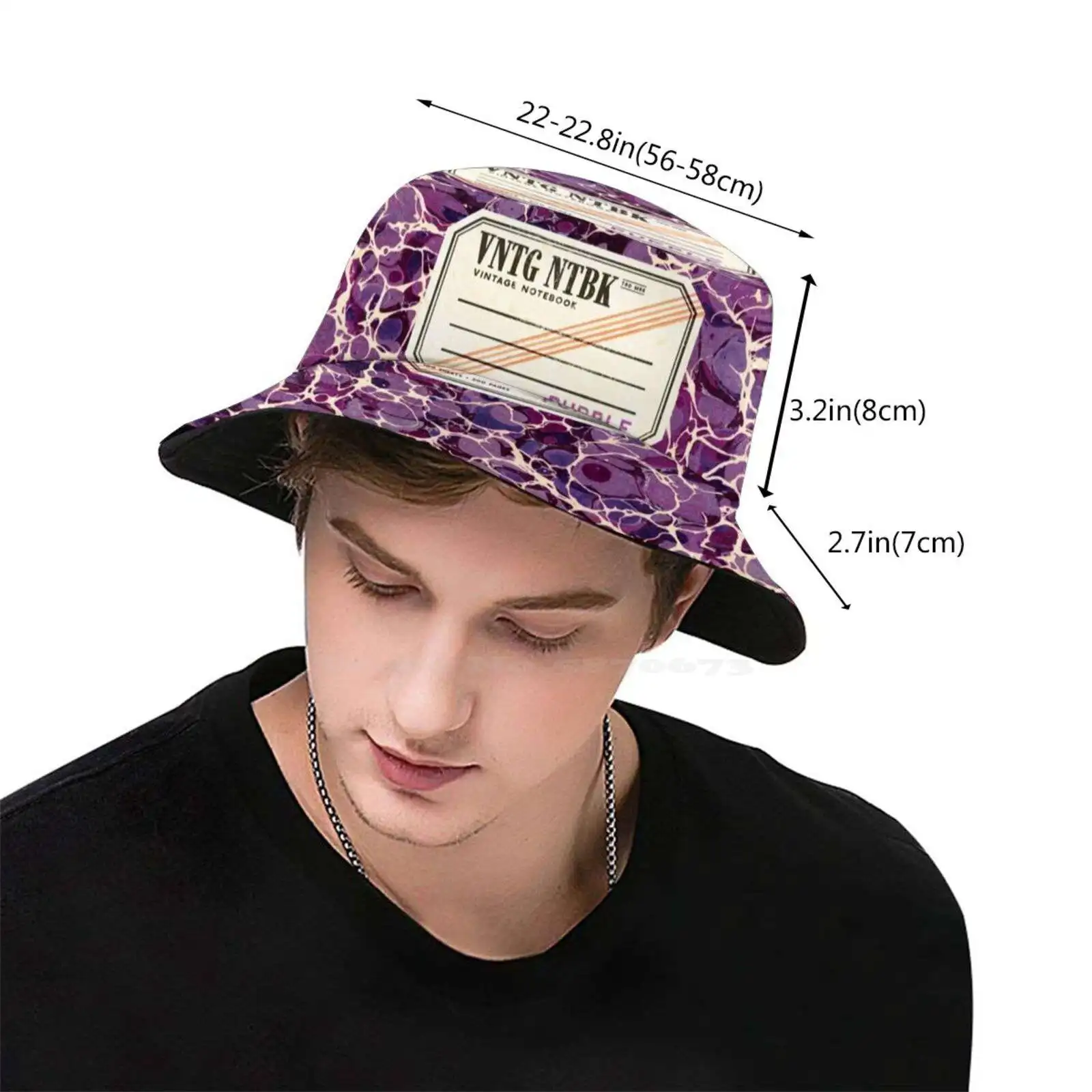Винтажный блокнот фиолетовый Vntg Ntbk солнцезащитная Кепка рыбацкая шляпа Панама