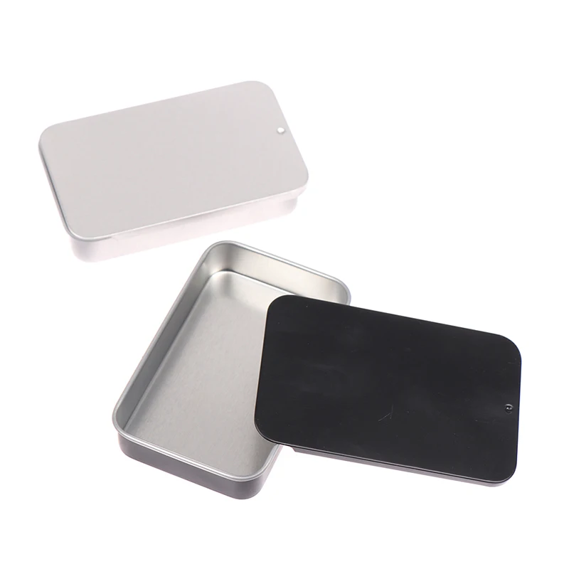 

80*50*15mm Mini Iron Box Slide Cover Storage Box Portable Tin Boxes Container