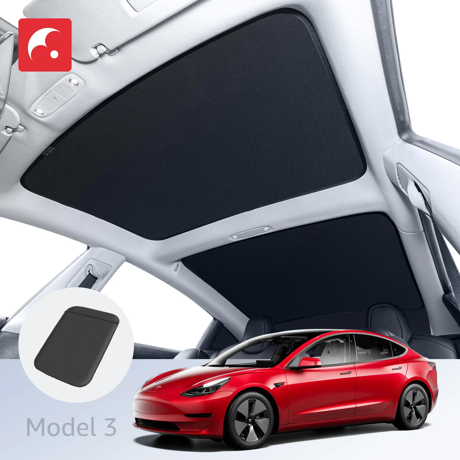 

Солнцезащитный козырек NexGenius Tesla Model 3, переднее и заднее стекло, солнцезащитные козырьки на крышу с отражающими крышками Skylight, набор из 4 (...