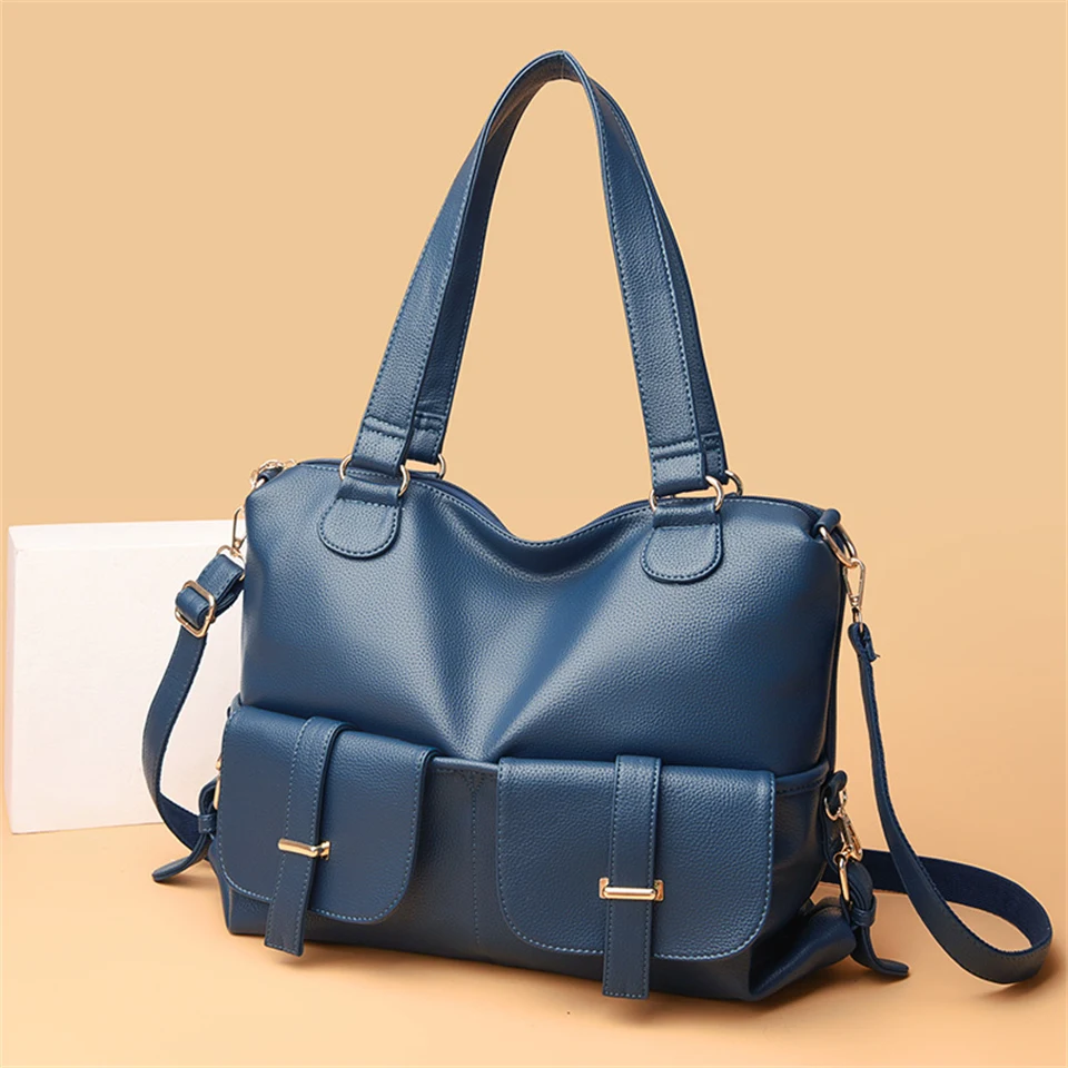 

High Quality Leather Tote for Ladies Luxury Casual Women Designer Shoulder Crossbody Sac Female Brand Handbags and Purses SAC