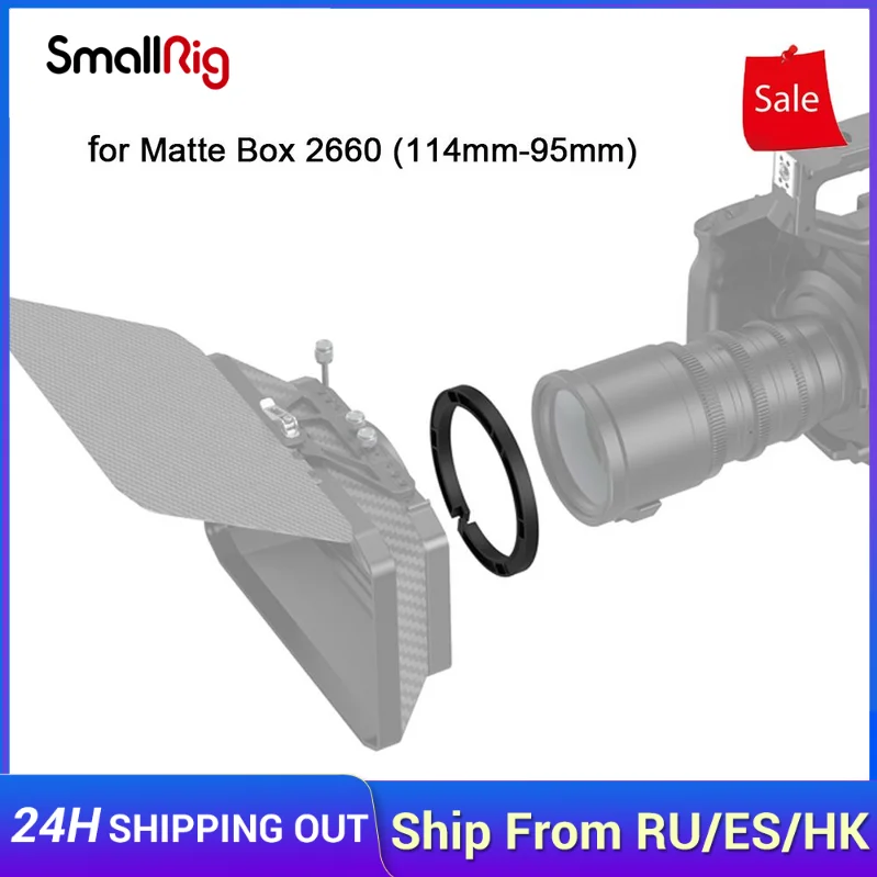 

Зажимное кольцо SmallRig для матовой коробки 2660 (114 мм-95 мм), незакручивающееся зажимное кольцо для матовой коробки 3463
