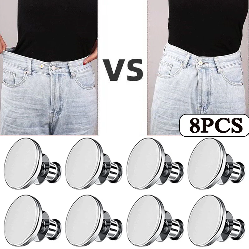 

Adjustable Detachable Jeans Pin Buttons Nail Sewing-free Retro Metal Buckles for DIY Clothing Garment Button Sewing Accessories
