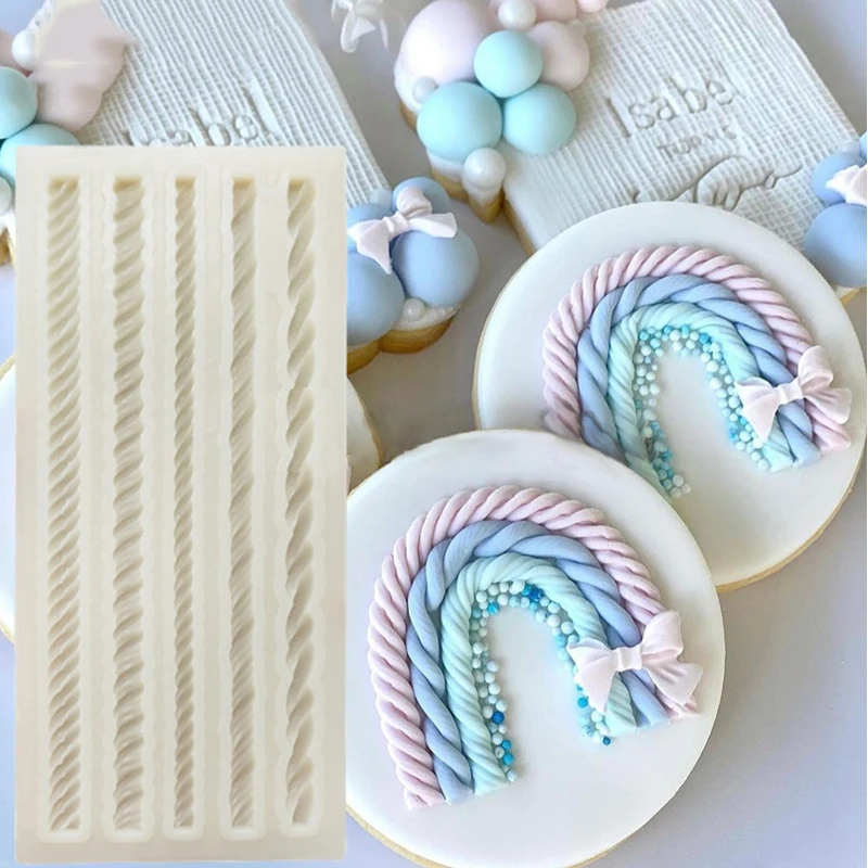 

1Pc Cake Fondant Silicone Mold DIY Cake Border Sugarcraft Pastry Mould Chocolate Dessert Bakeware Kitchen Baking Decorating Tool
