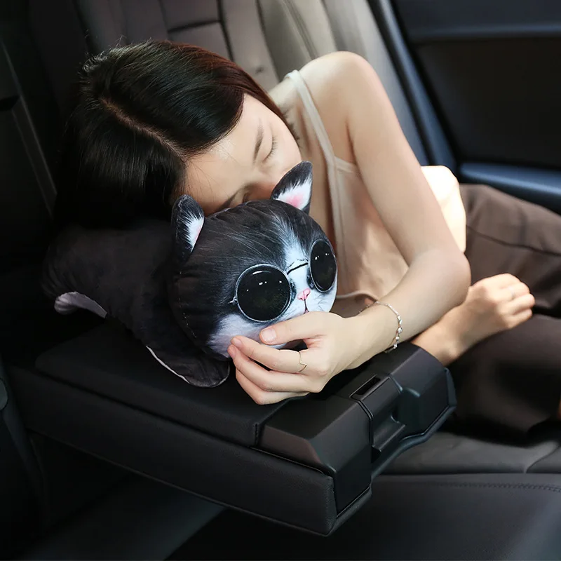

Car Tissue Box,Plush Elasticity Universal Soft Cute Car Armrest Box Cartoon Anime Theme Armrest Tissue Box Car Accessories