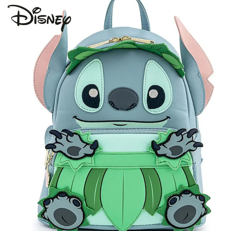 Disney Stitch New Women's Backpack Cartoon Women's Mini Backpack Luxury Brand Fashion Trend 3D Personality Children's Backpack