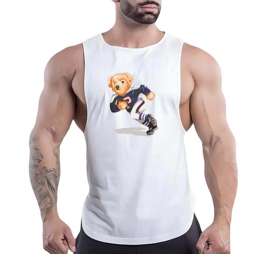 

Sport Summer Quick Dry Fnaf Fashion Leisure Y2k Print Tank Top Breathable Basketball Sleeveless Shirt Outdoor Gym Clothing Men