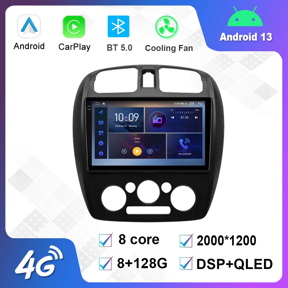 

9 Inch Android 12.0 Multimedia Player Auto Radio For Mazda 323 BJ 2000-2003 GPS Carplay 4G WiFi DSP Bluetooth