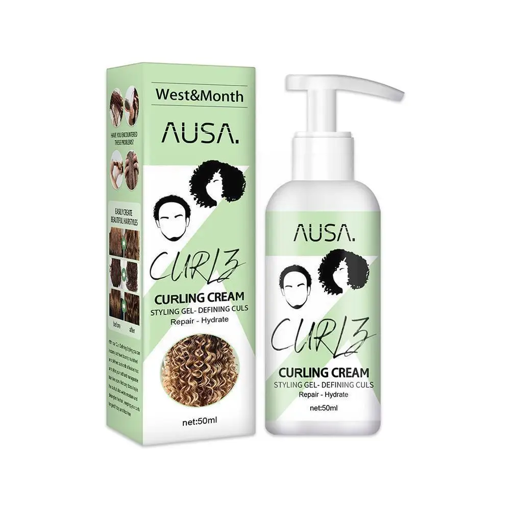 

50 мл Для волнистых и кудрявых волос-подходящий женский эластичный гель для завитков увлажняющий и удлиняющий кондиционер X5Y4