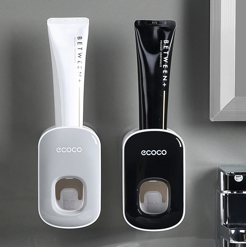

Ecoco Automatic toothpaste extrusion artifact suction wall mounted extruder set household punching free toothbrush shelf