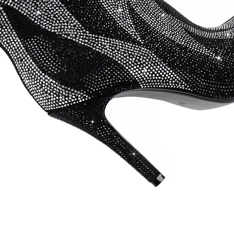 Женские ботинки на высоком каблуке большие размеры 44 45 46