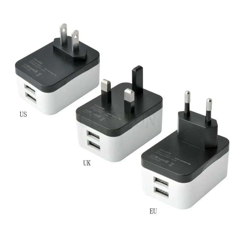 

2 USB 2A Universal Socket CN EU KR US UK Charger Travel Adaptor AC Power Plug Adapter Converter Convertor