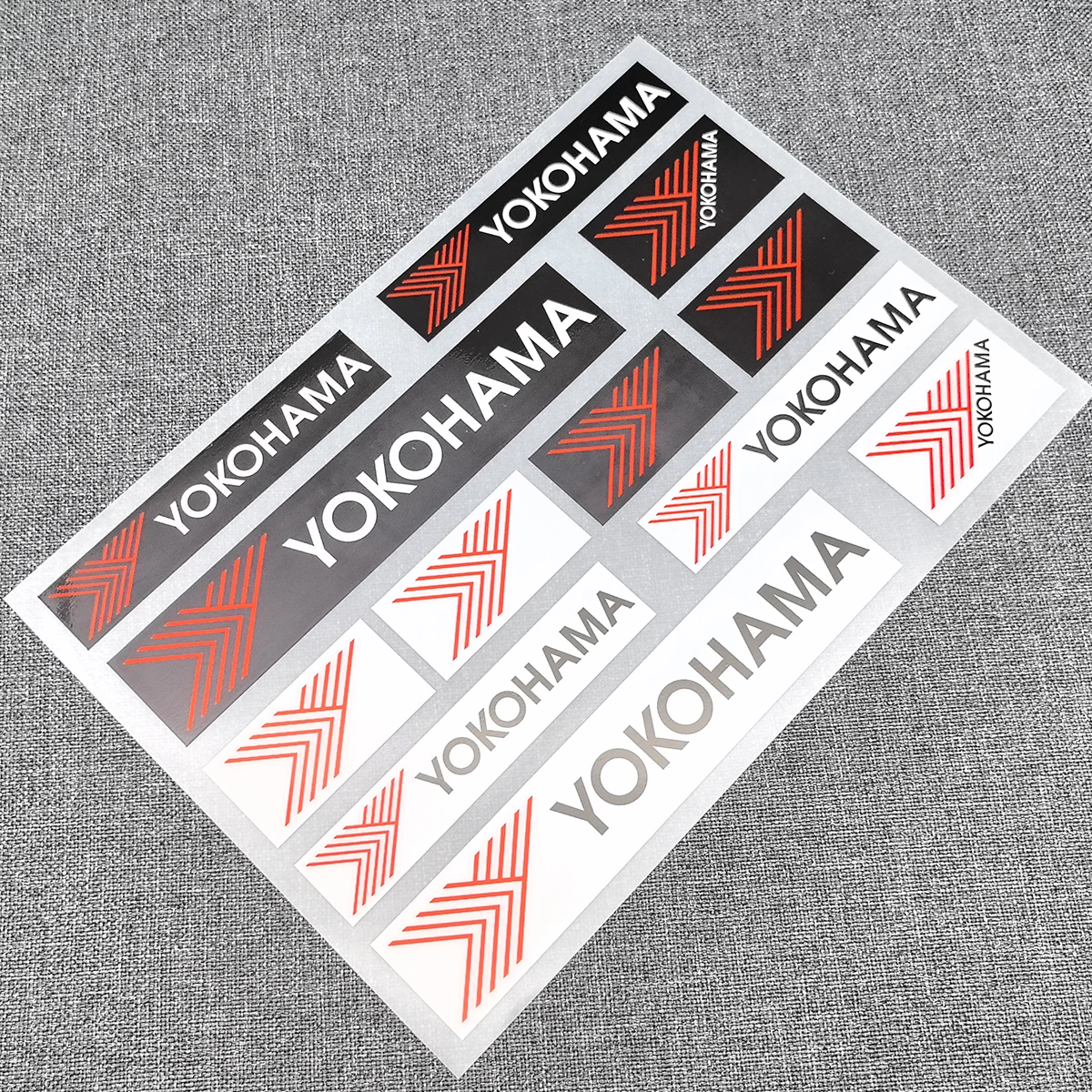 

12 шт. набор наклеек YOKOHAMA, печатные и вырезанные наклейки, наклейка на мотоцикл