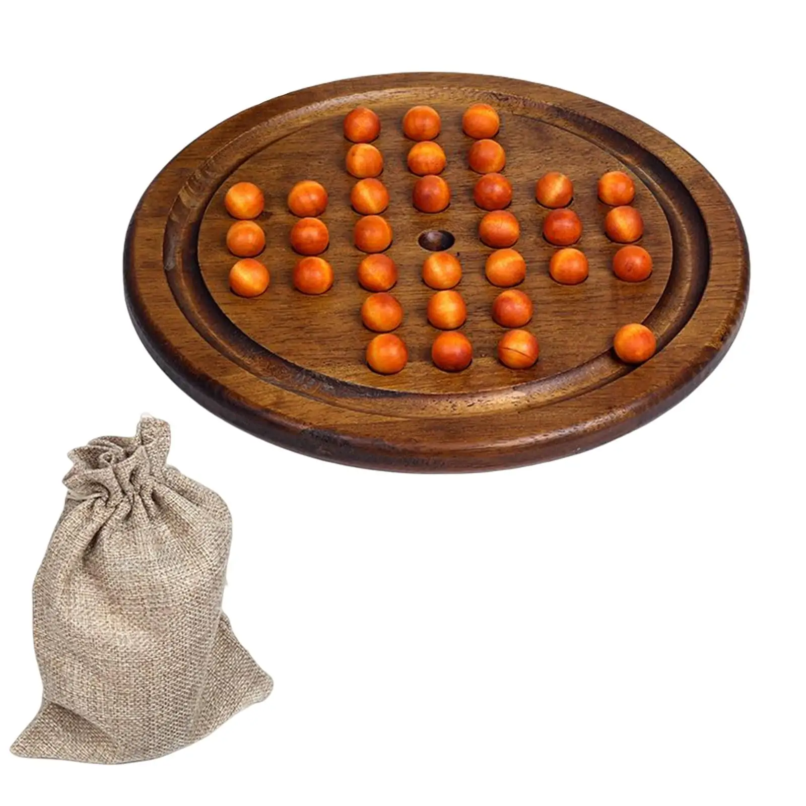 

Веселая Игра солитер с настольной игрой с 33 деревянными бусинами