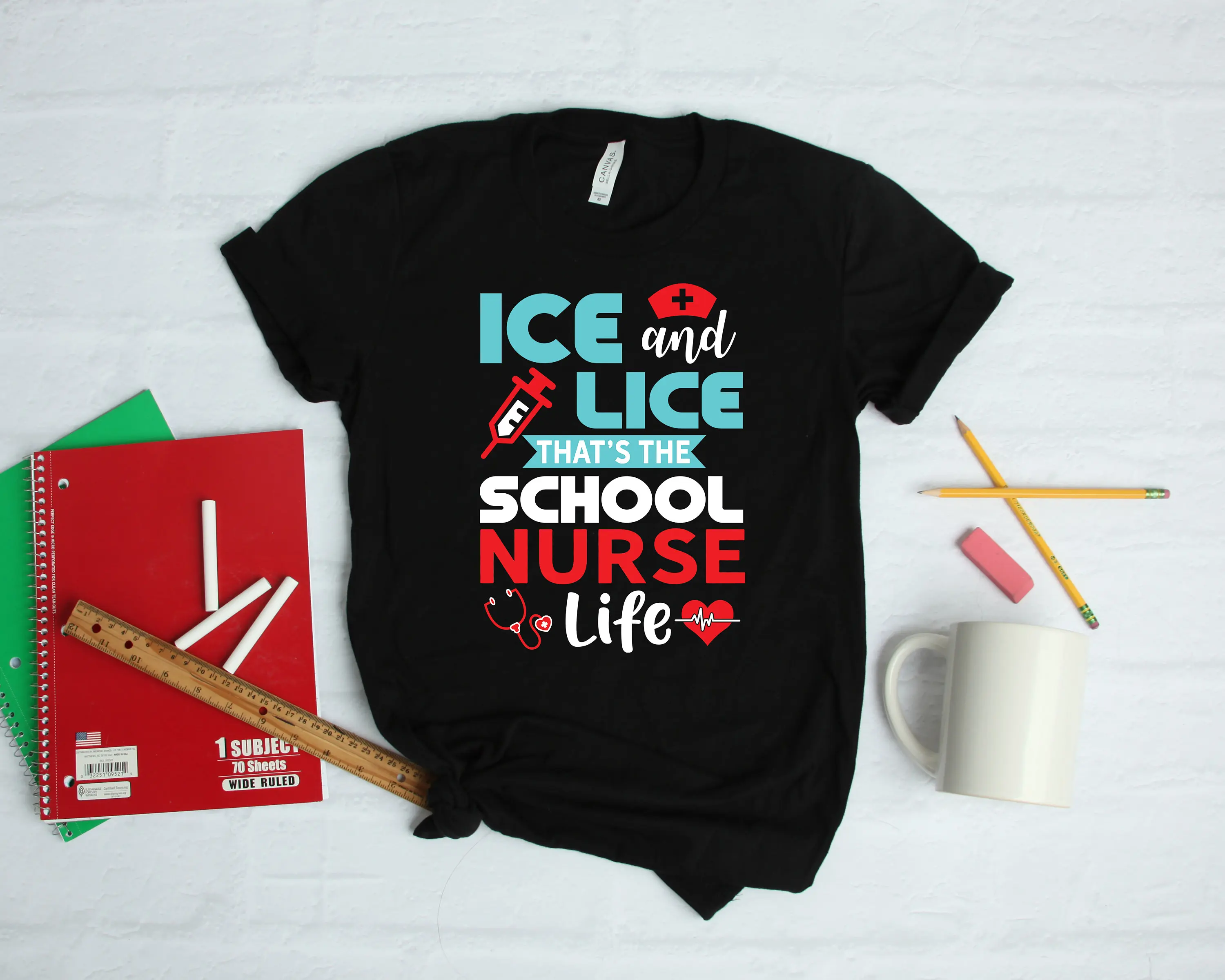 Забавная футболка с длинным рукавом для школьной медсестры и вшей