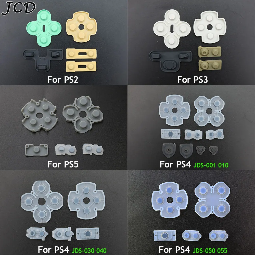 

JCD 2Set Replacement Silicone Rubber Conductive Pads Buttons For PS2 PS3 PS5 PS4 JDS JDM-001 010 030 040 050 Repair Parts