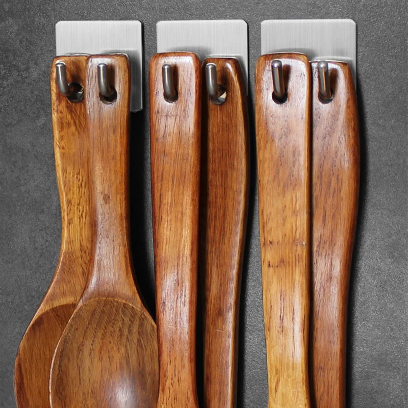 

1PCS Kitchen Adhesive Wall Hooks Strong Self-Adhesive Door Wall Metal Hooks Kitchen Items Holder Bathroom Accessories Sets