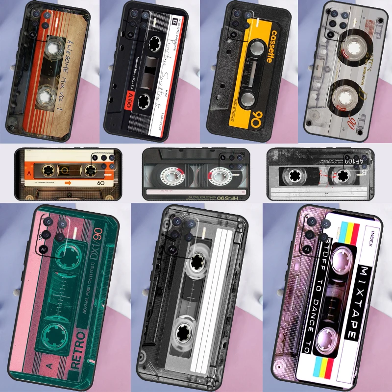Чехол в виде кассеты чехол для OPPO A54 A74 A94 A31 A53 A5 A9 2020 A83 A91 A93 A52 A72 A3S A5S A15 A16
