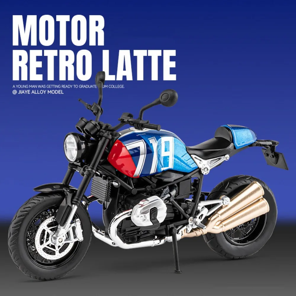 Фото 1/12 R NineT шифратор модель мотоцикла игрушечный автомобиль Литые резиновые шины переднее колесо рулевое управление звук детские игрушки подарки для детей №1