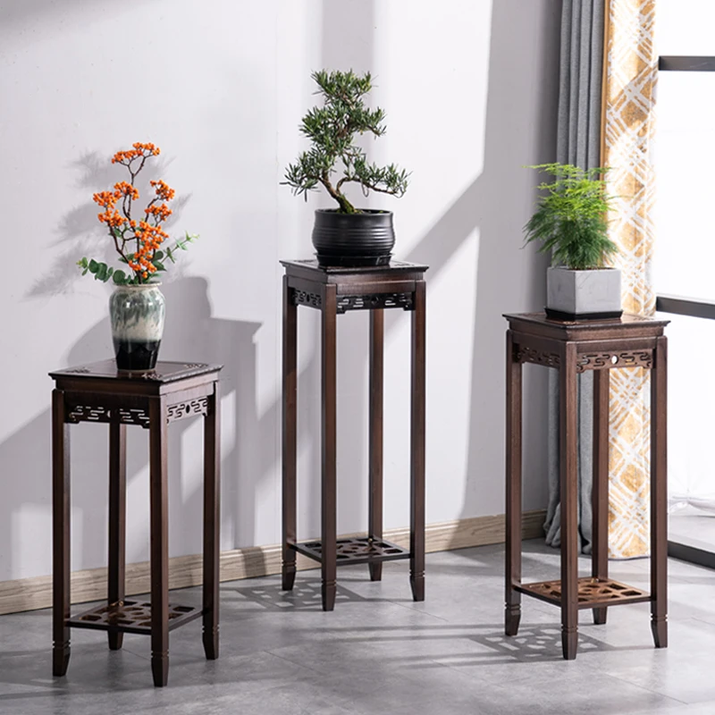 

Storage Rack Chinese Style Flower Bamboo Antique Indoor Flower Stand Jardiniere Living Room Floor-Standing Chlorophytum Stand