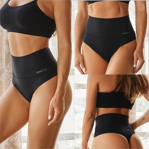 Bodyshaper High Waist Seamless Thong Women Panties Underwear Anti-bacteria G-String Female Intimates Lingerie Shapewear Panties