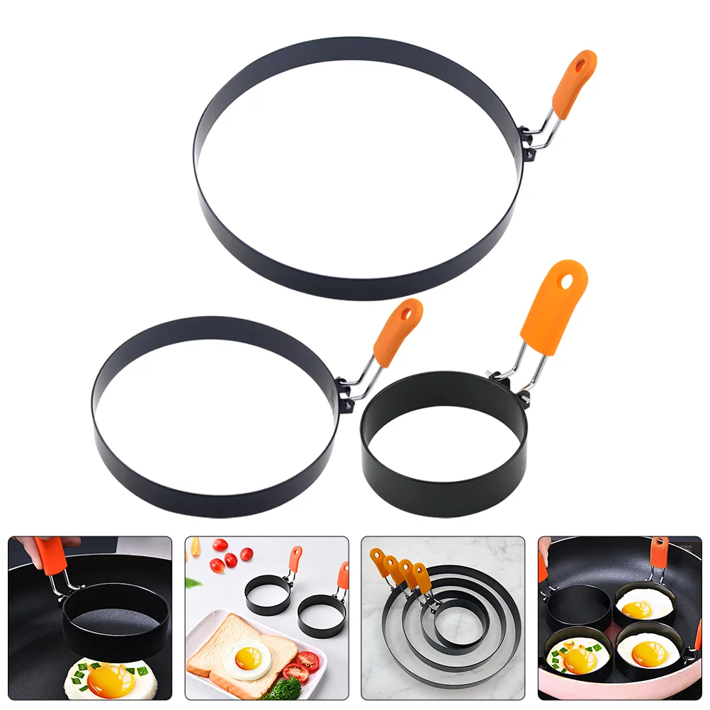 

3Pcs Easy Breakfast Stainless Steel Fried Egg Rings Egg Rings Kitchen Supplies for Kitchen Home Cooking