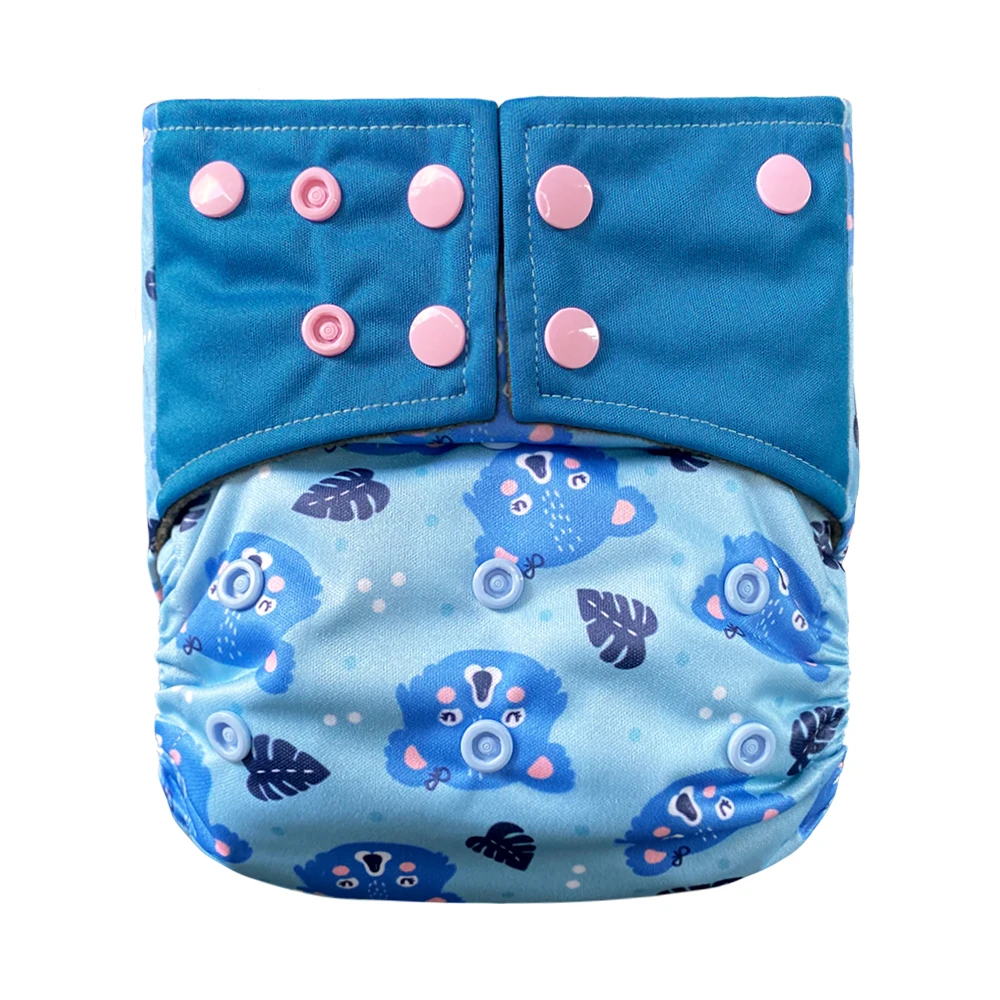 Goodbum New Fox Print Washable Reusable Cloth Diaper Adjustable Bamboo Charcoal 3-15KG Baby | Diapers