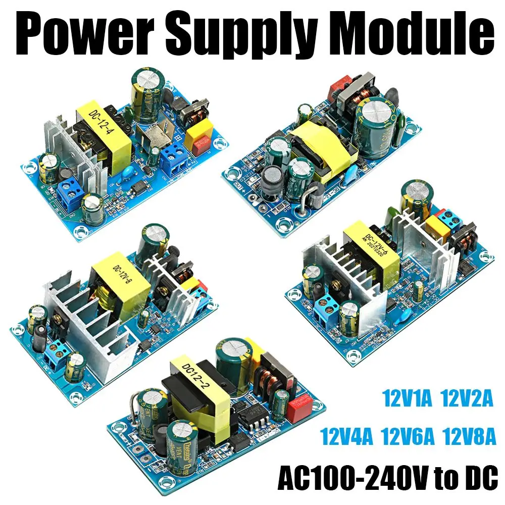 

Components Overcurrent Protection AC100-240V to DC 12V Power Supply Module Board Switch Step-down Buck Converter