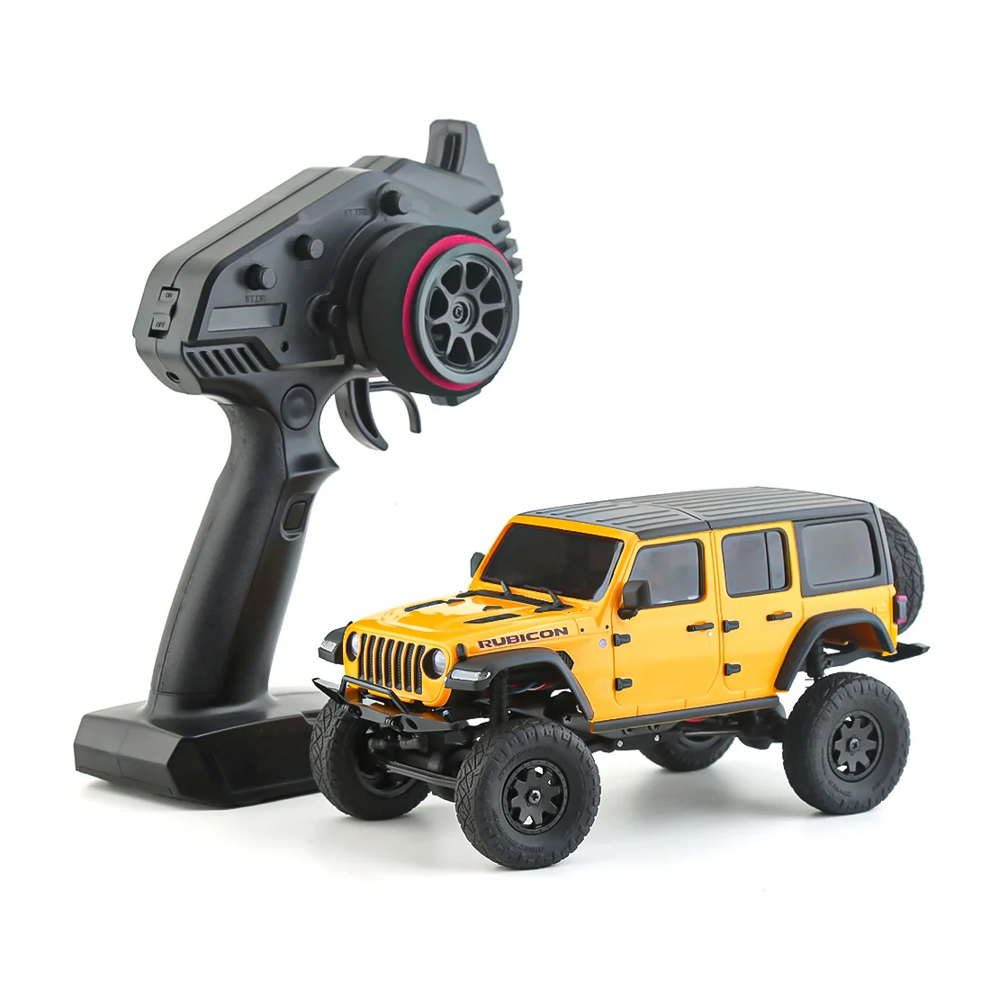 

RC Off-Road Car Mni RC Crawler Truck Radio Remote Control Car Vehicle 1/24 2.4GHz 4WD Car RTR Toy for Boys Yellow