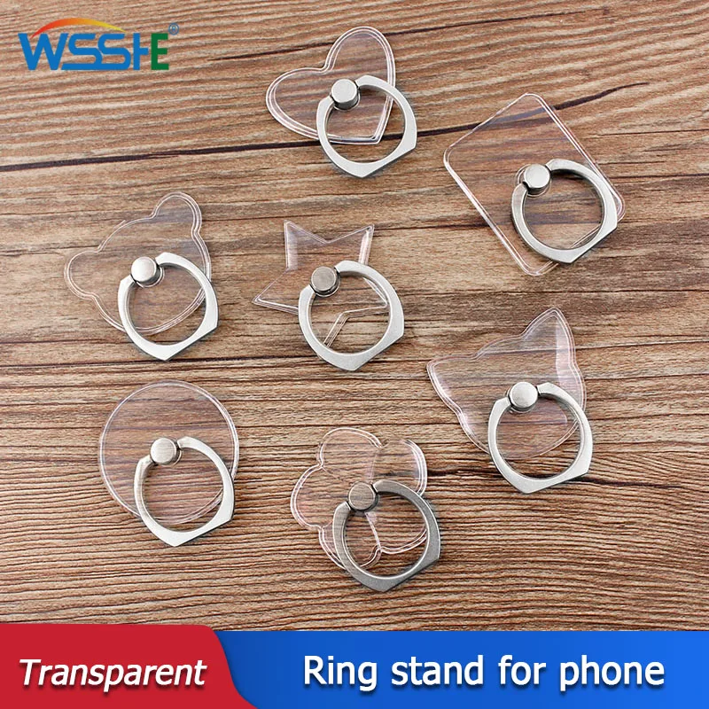 

Transparent Ring stand for phone fashion Phone ring support Universal Cellphone holder For Iphone 12 pro max mi 10t pro s10e