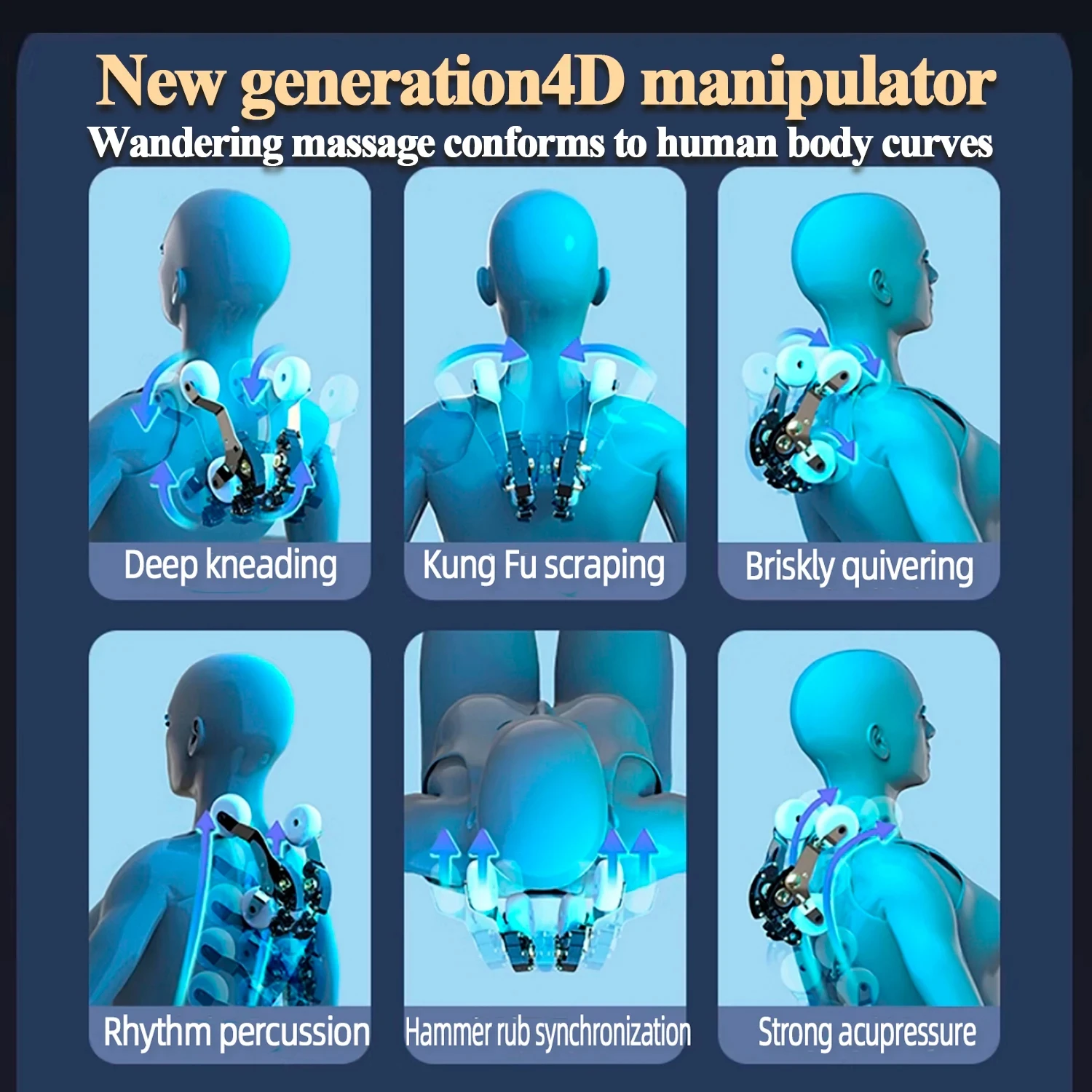 3-летняя гарантия UKLife Новейшее массажное кресло 4D Подушка безопасности для всего