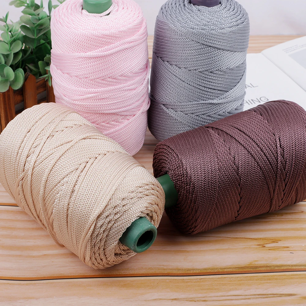 

250 Grams of Light Viscose Ice Rope for Summer Sun Hat DIY Bag Kit Hand Woven Hook Cushion Hollow Bright Silk Medium Thick Wool