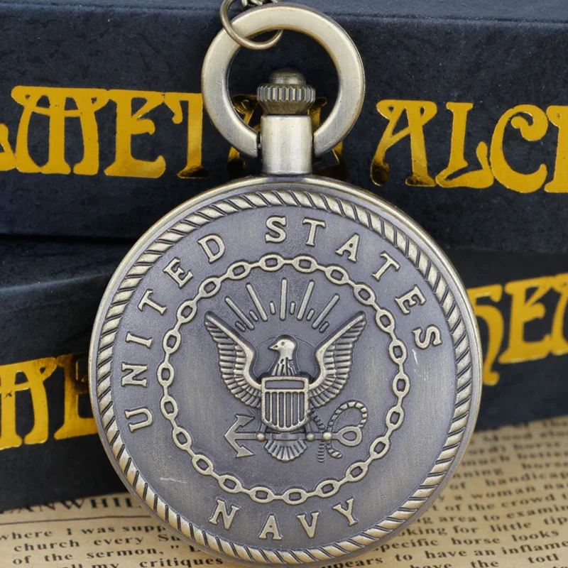 

Eagle Logo Quartz Pocket Watch Arabic Numerals Necklace Pendant Clock Men Women Students Gifts Souvenirs Popular Jewelry