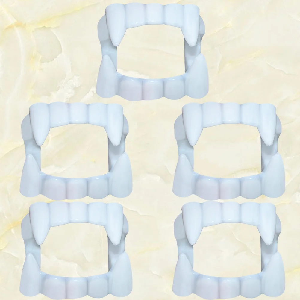 

5 White Fangs Sleeve Resin Costume Party Costume Accessories