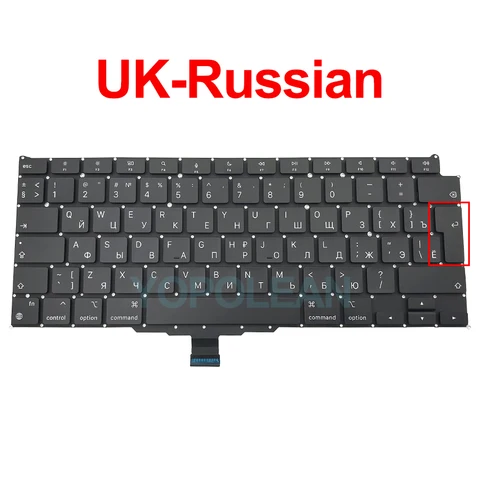 Новая клавиатура для ноутбука A2337, сменная клавиатура для Macbook Air 13 "M1 A2337, US UK FR SP IT DE RU AE, раскладка 2020 года